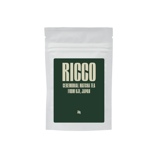 Sobre de 30 gramos de té matcha ceremonial de RICCO